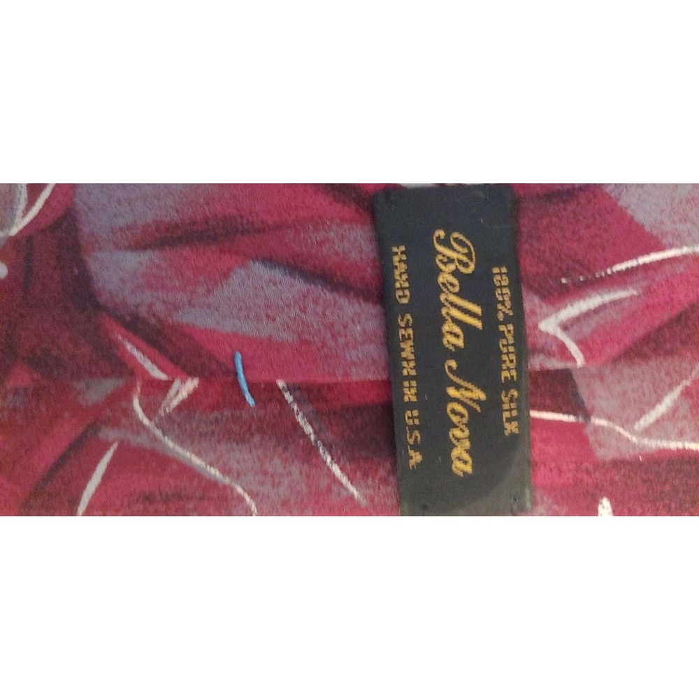 Bella nova vintage silk patterned tie sewn in usa